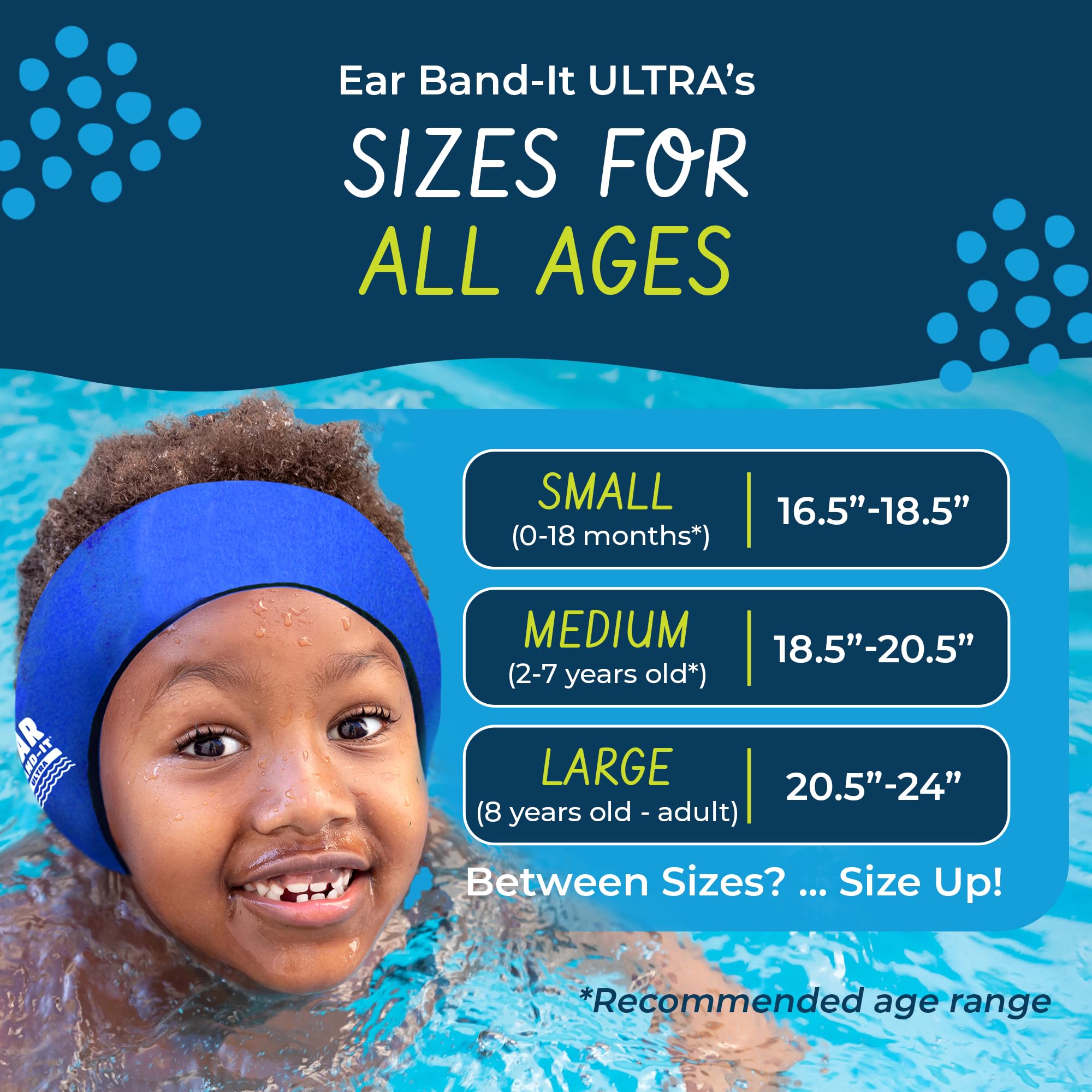 Ear Evolution kid wearing headband during swimming for comfortable water time