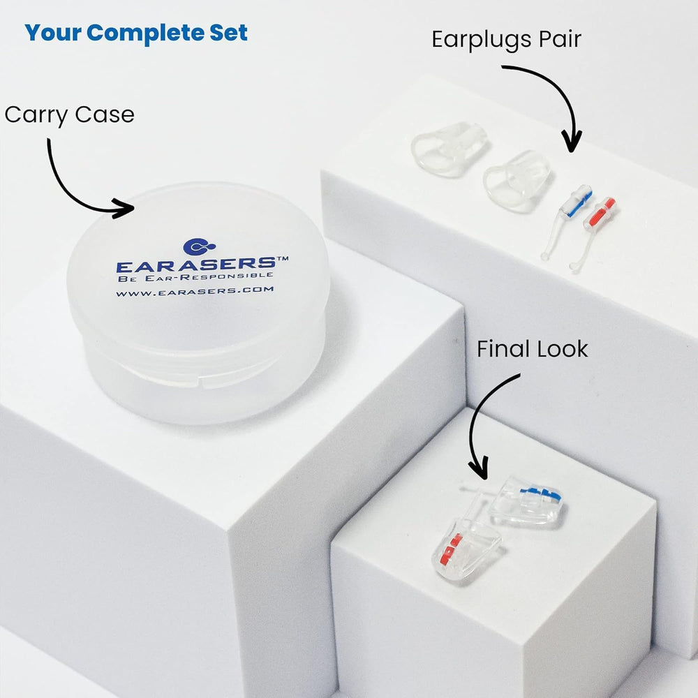 Medium-size Earasers earplugs, designed to fit a broad range of ears