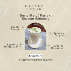 Earnest Gumiho yam blend powder texture for smooth drinks.