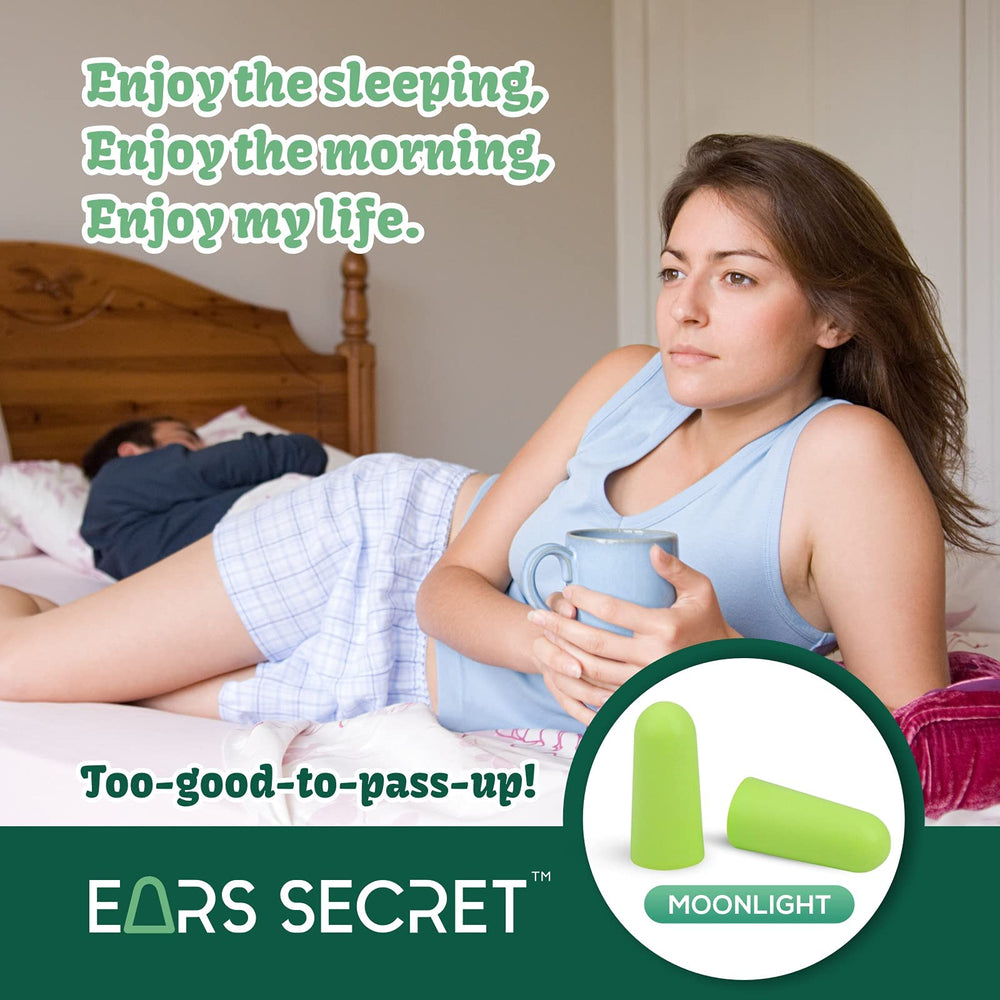 EARS SECRET earplugs demonstrate 32 dB NRR and 38 dB SNR for strong noise relief.