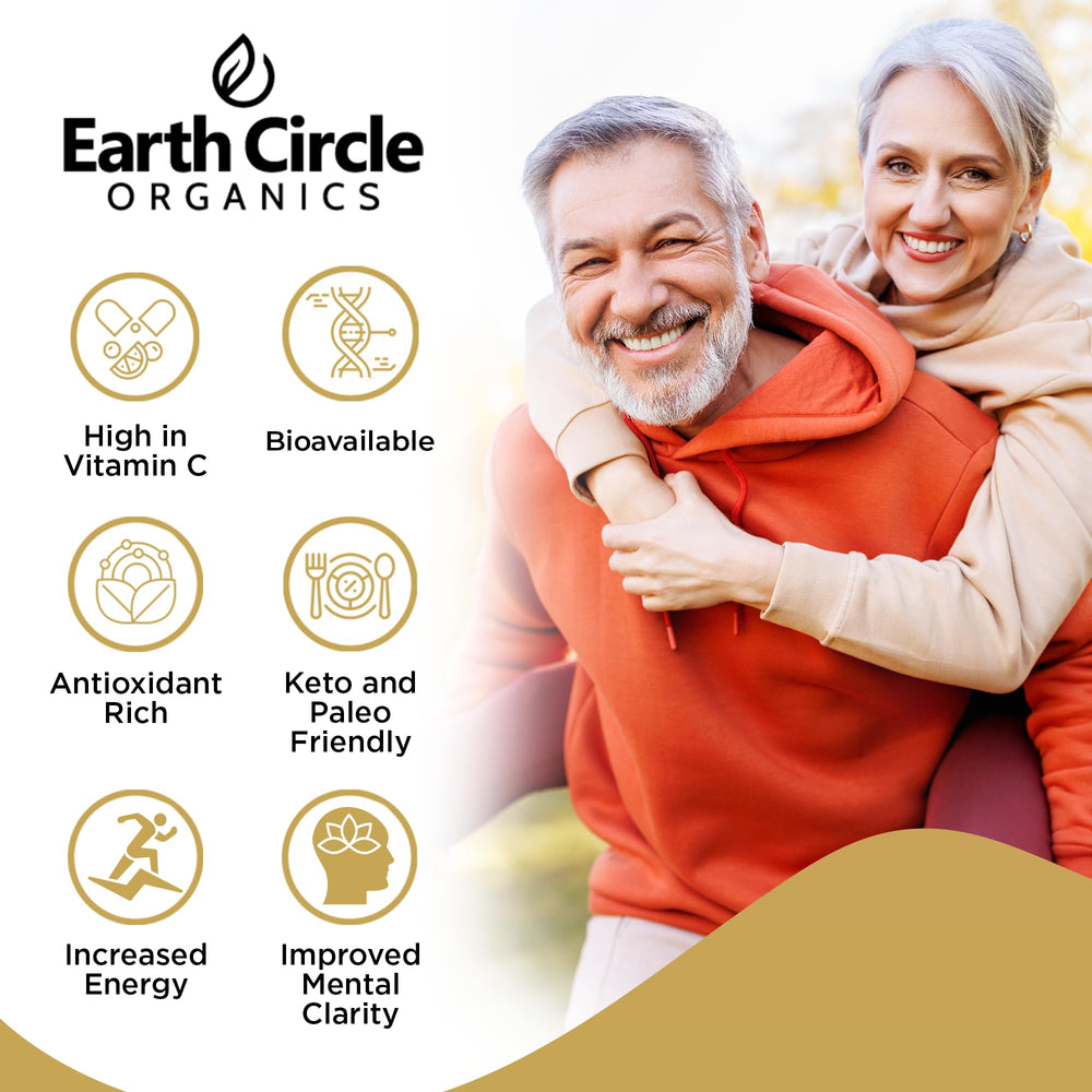 Camu Camu powder in a vibrant smoothie by Earth Circle Organics