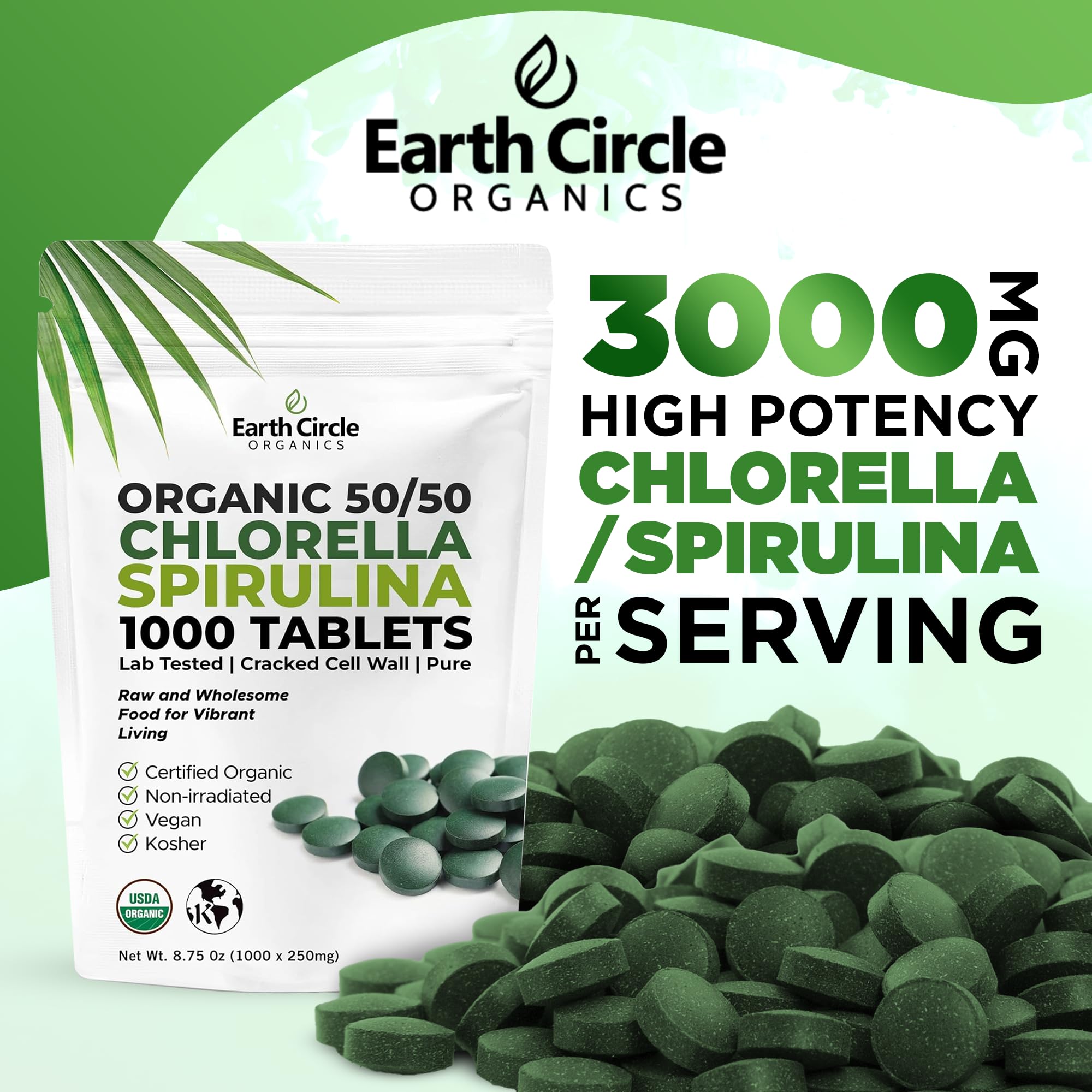 Earth Circle Organics GMP-certified facility tablets reflecting consistent quality control