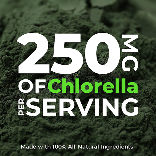 Earth Circle Organics chlorella packaging showing USDA Organic and non-GMO seals