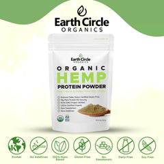 Earth Circle Organics hemp protein powder in a bowl for breakfast