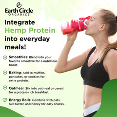 Earth Circle Organics hemp protein powder added to pancakes