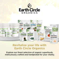 Earth Circle Organics Yellow Maca Powder jar demonstrates premium quality packaging.