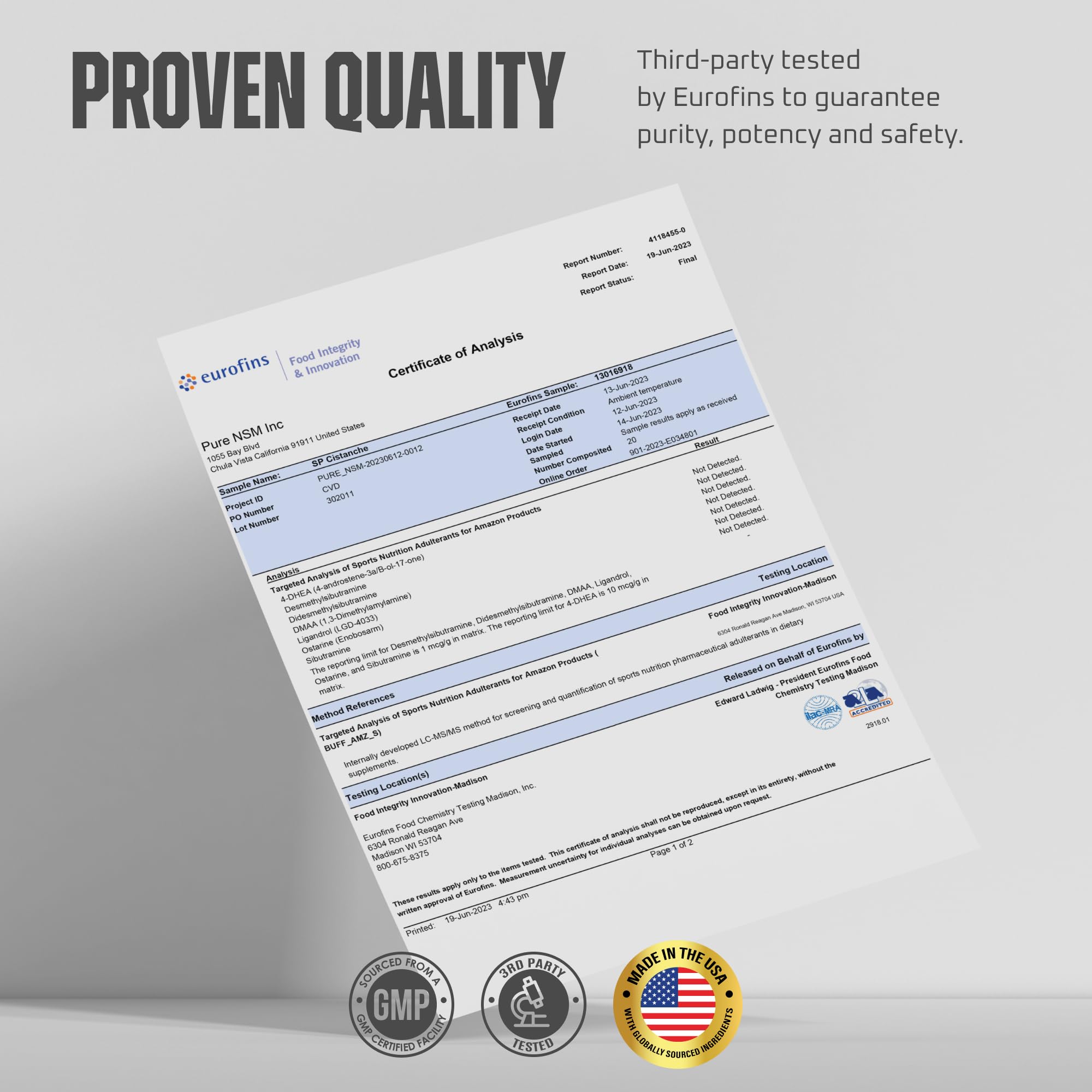 Earth Elixir Cistanche third-party test seal assures independent quality checks.