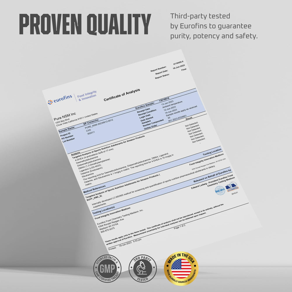 Earth Elixir Cistanche third-party test seal assures independent quality checks.