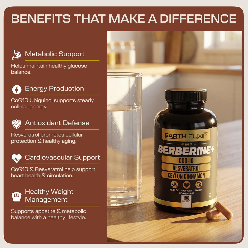 Earth Elixir organic cinnamon powder scoop showing natural flavor and metabolic-friendly formula.