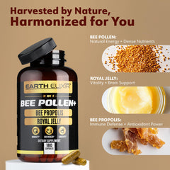 Earth Elixir propolis extract capsules providing immune-supporting botanicals