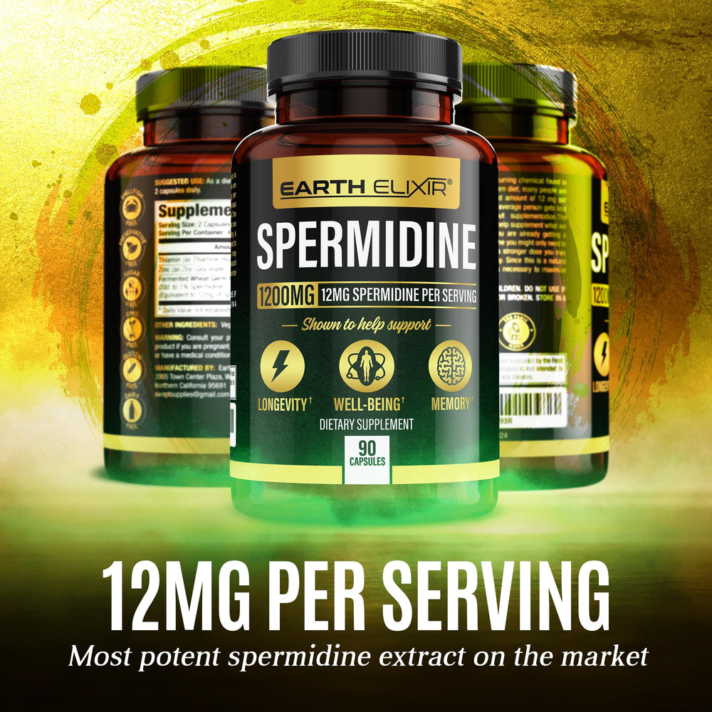 Earth Elixir Spermidine bottle pour for easy daily use.