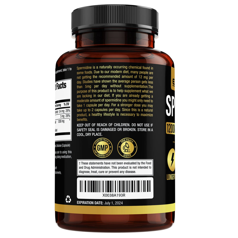 Earth Elixir Spermidine 90-capsule pack, three-month supply.