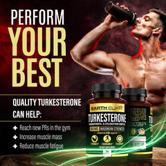 Earth Elixir Turkesterone ingredients label emphasizing transparent, single-ingredient design