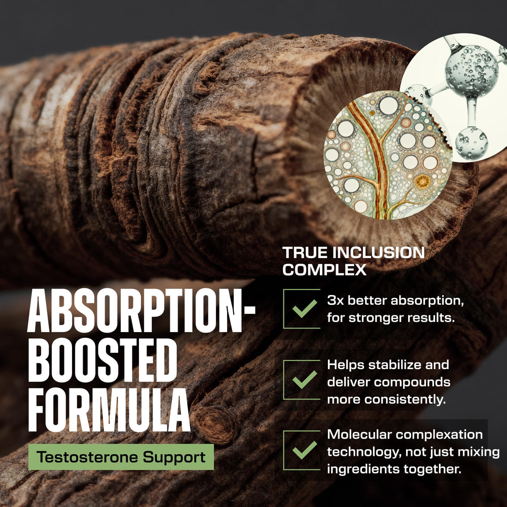 Earth Elixir Turkesterone Tongkat Ali label detail with USA-made quality