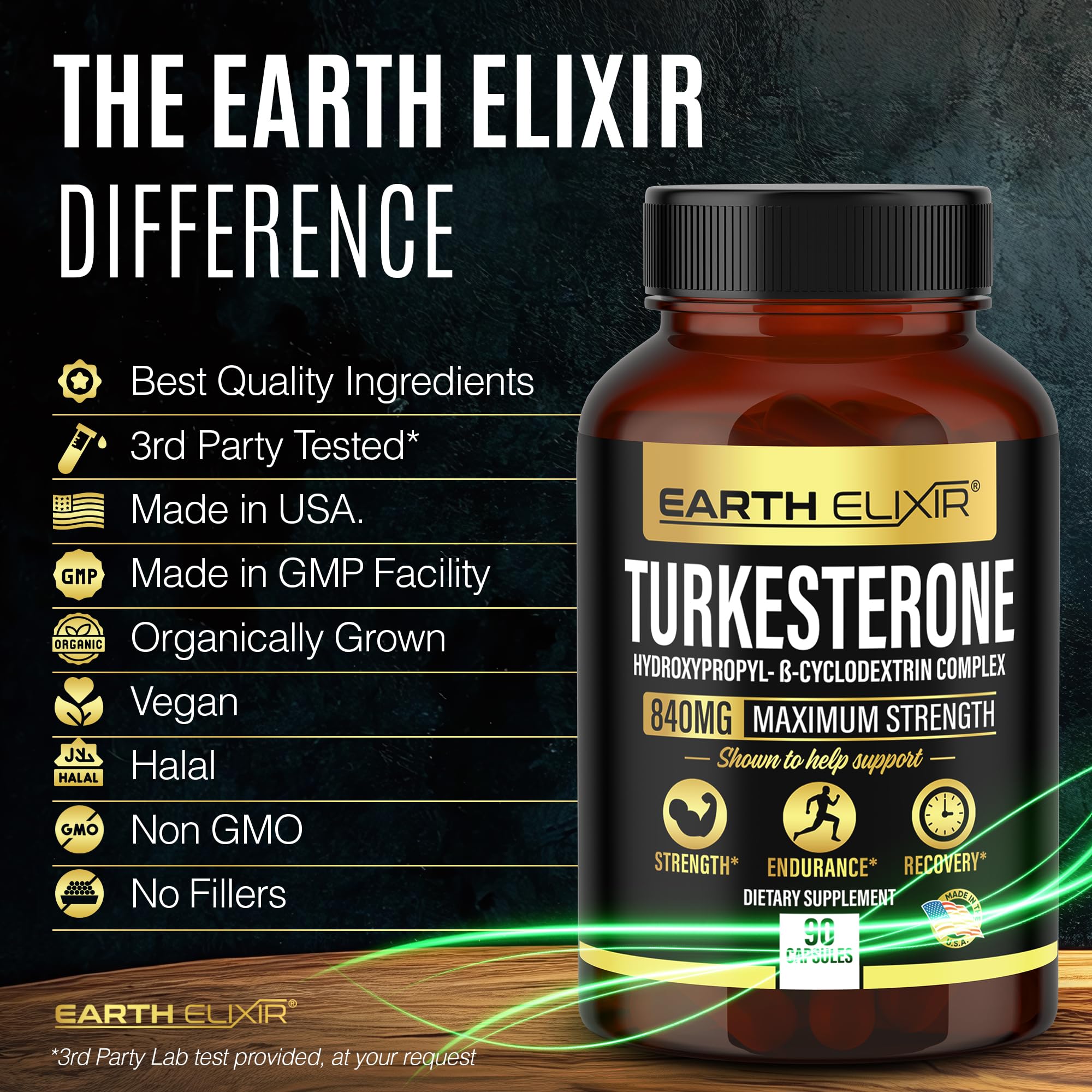 Earth Elixir Turkesterone in gym setup illustrating training focus and routine integration