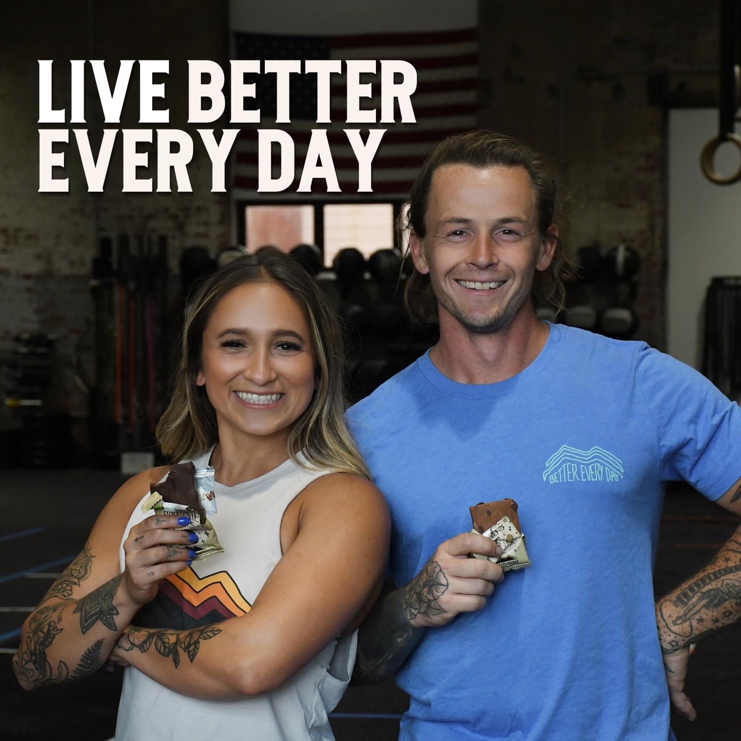 Earth Fed Muscle bar after-workout recovery visual for quick protein during busy days.