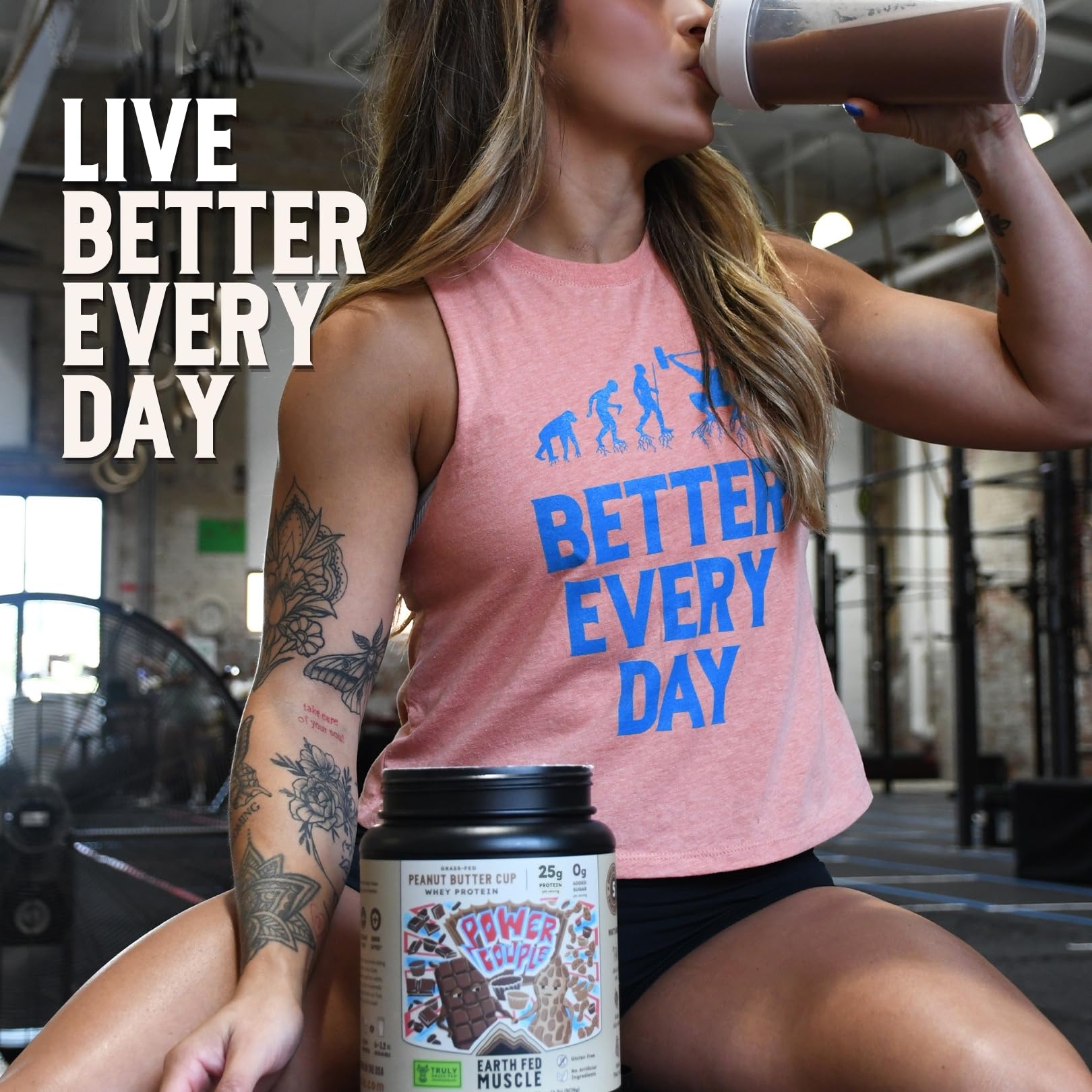 Earth Fed Muscle Power Couple ingredient list emphasizing simple components.