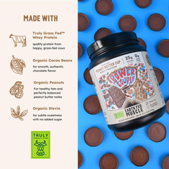 Earth Fed Muscle Power Couple organic peanut flour showcases clean ingredient base.