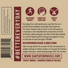 Stammpede vegan and gluten-free seal emphasizes clean ingredients.