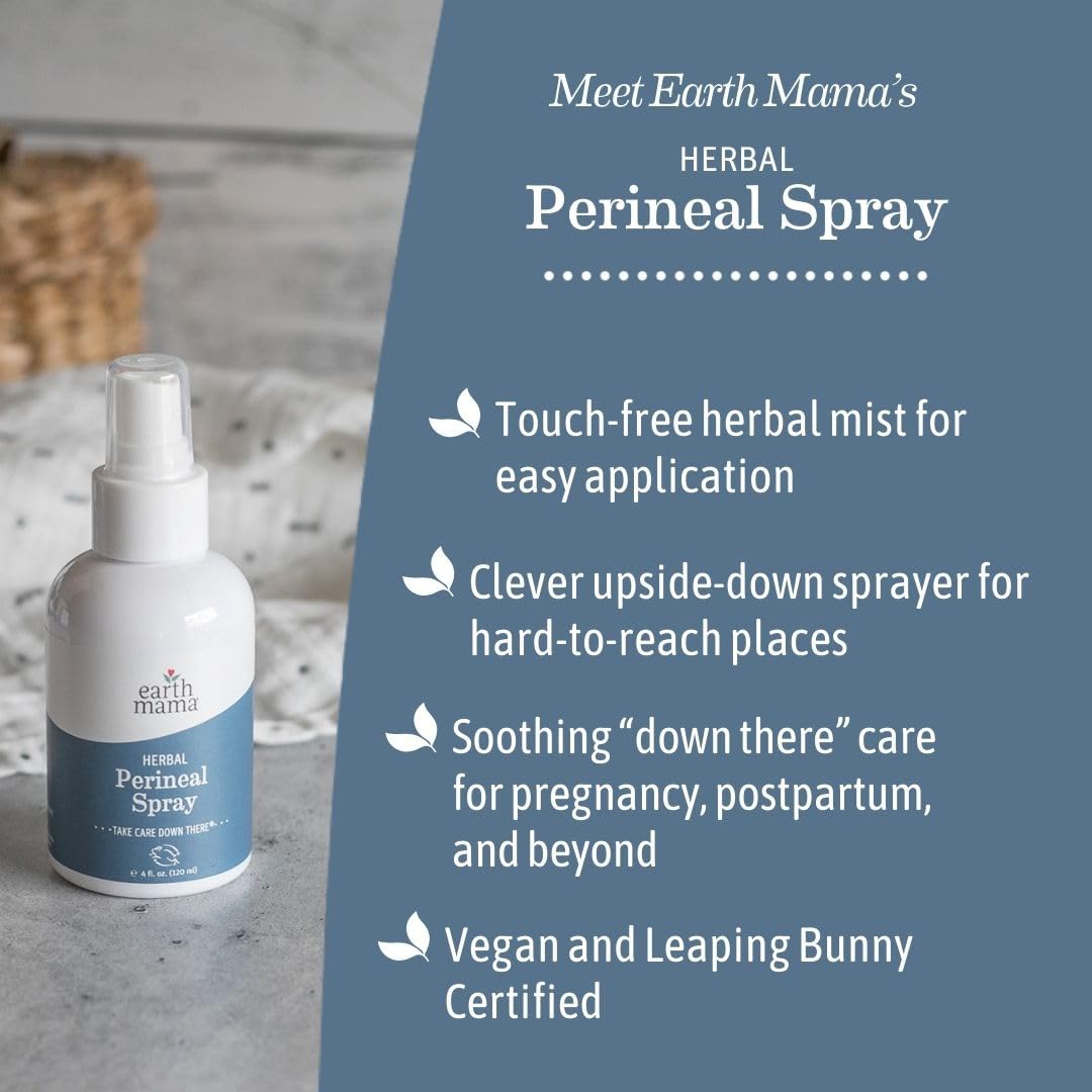 Apply Earth Mama Perineal Balm to soothe sensitive areas after bathroom visits.