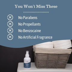 Earth Mama Perineal Spray ingredients highlight organic witch hazel and cucumber cooling.