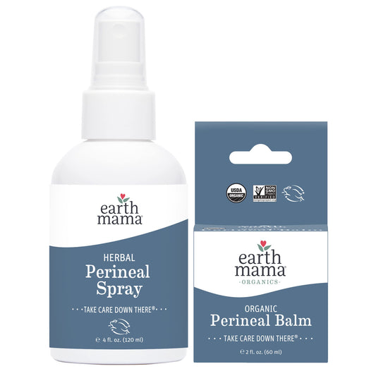 Earth Mama Postpartum Spray bottle for refreshing, herbal relief after delivery.
