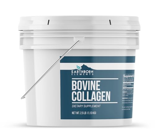 Earthborn Elements collagen powder close-up showing pure, undiluted formula.
