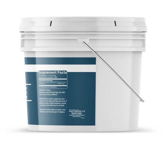 Close up of fine white D-Ribose powder showing texture