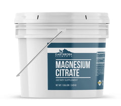Close-up of Earthborn Elements Magnesium Citrate powder showing purity.