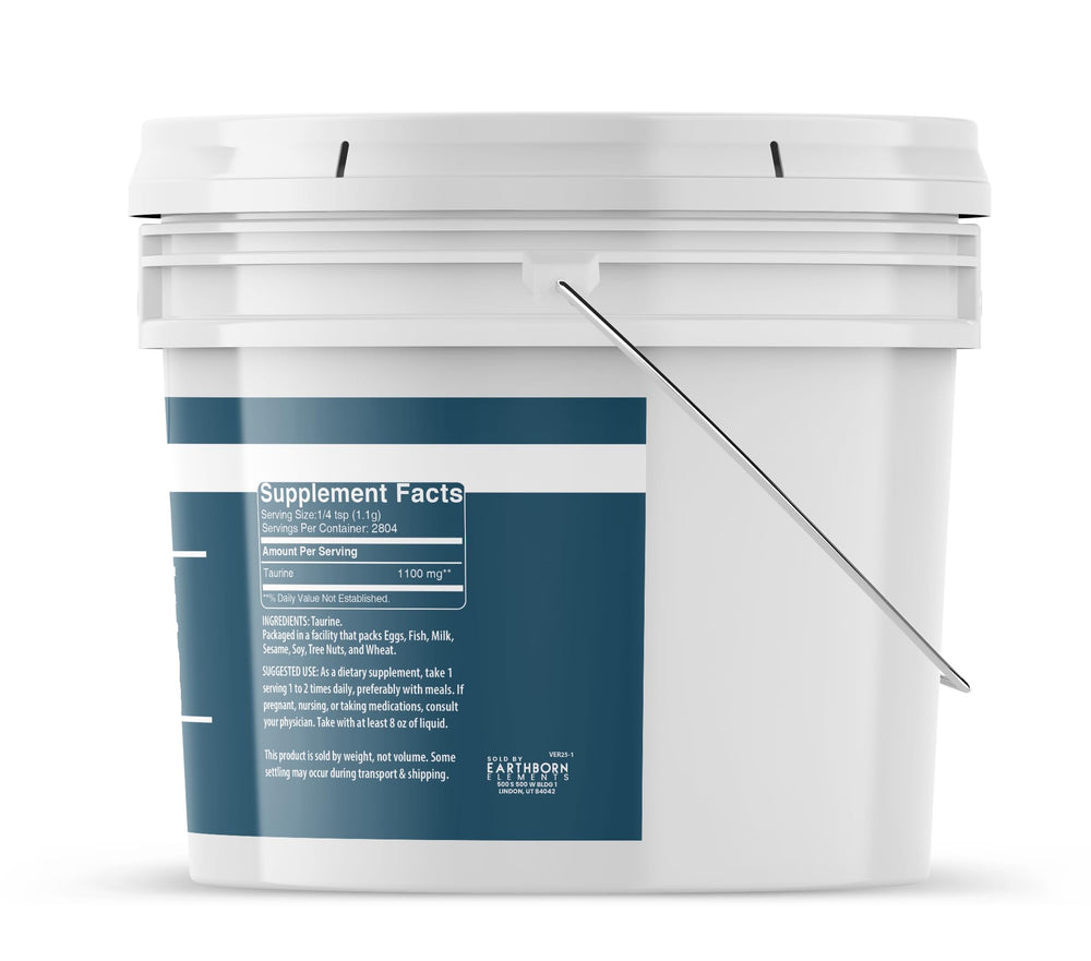 Earthborn Elements Taurine Powder measured scoop for easy portioning and mixing.