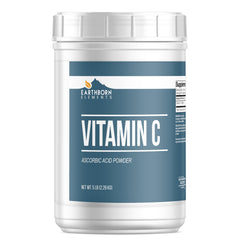 Earthborn Elements Vitamin C powder in a resealable bucket for versatile home uses.
