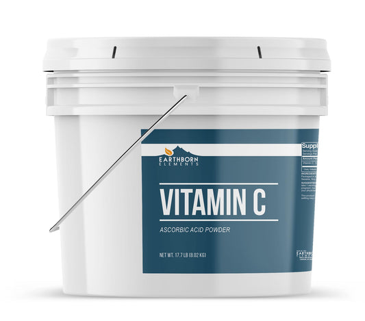 Earthborn Elements Vitamin C powder dissolves easily into lotion for DIY skincare.