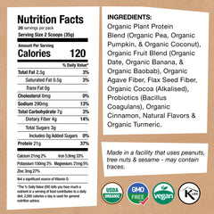 EarthChimp bottle pour showing convenient unflavored protein for quick shakes.