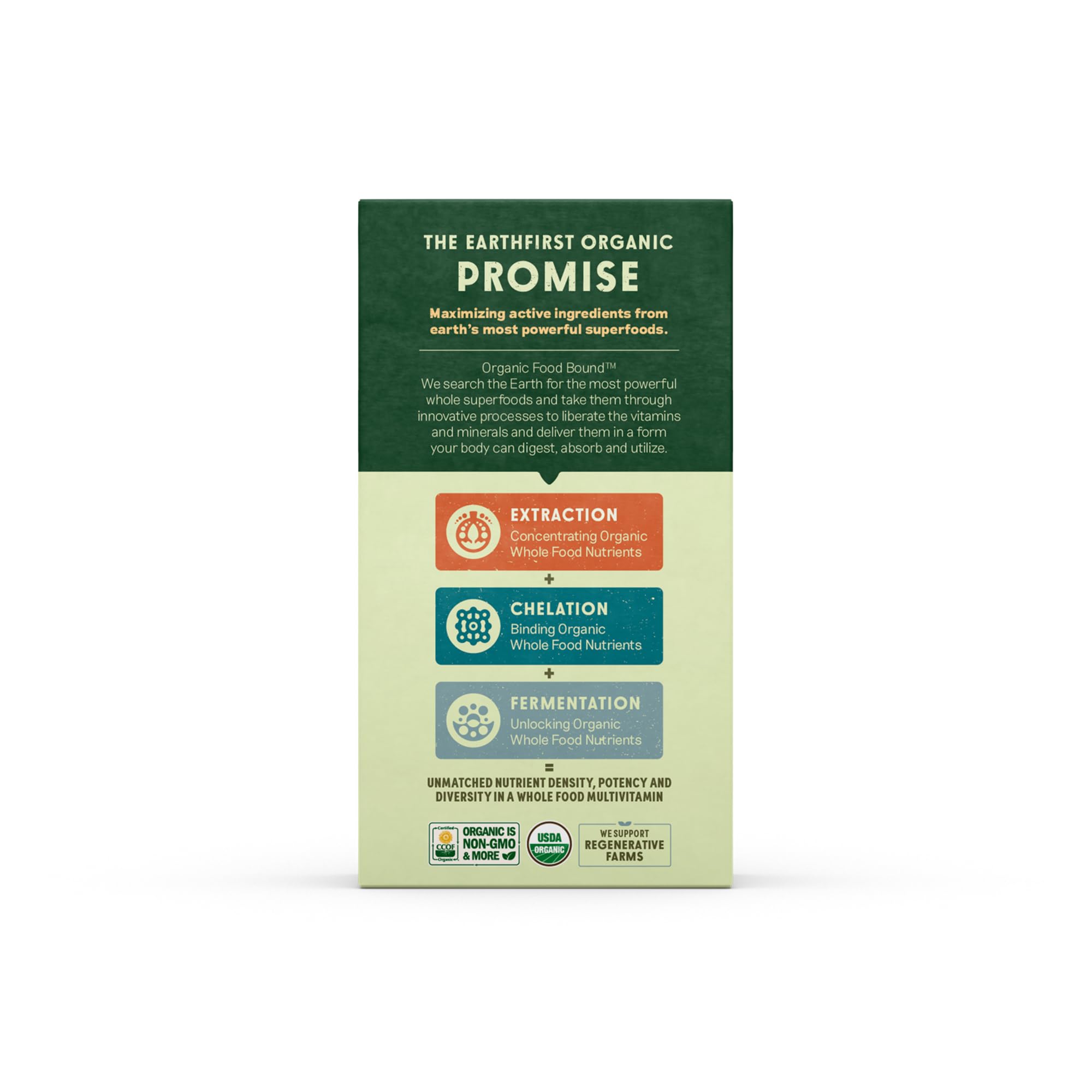 EarthFirst Organic Men's Multi packaging on shelf to convey brand trust and product integrity
