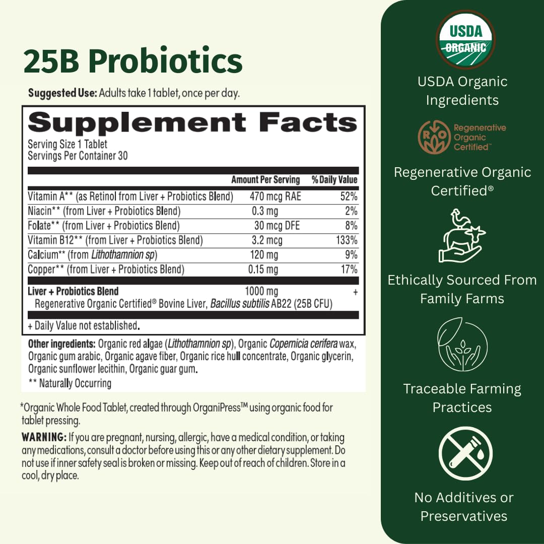 EarthFirst Organic Probiotic bottle cap close-up highlighting regenerative organic certification.