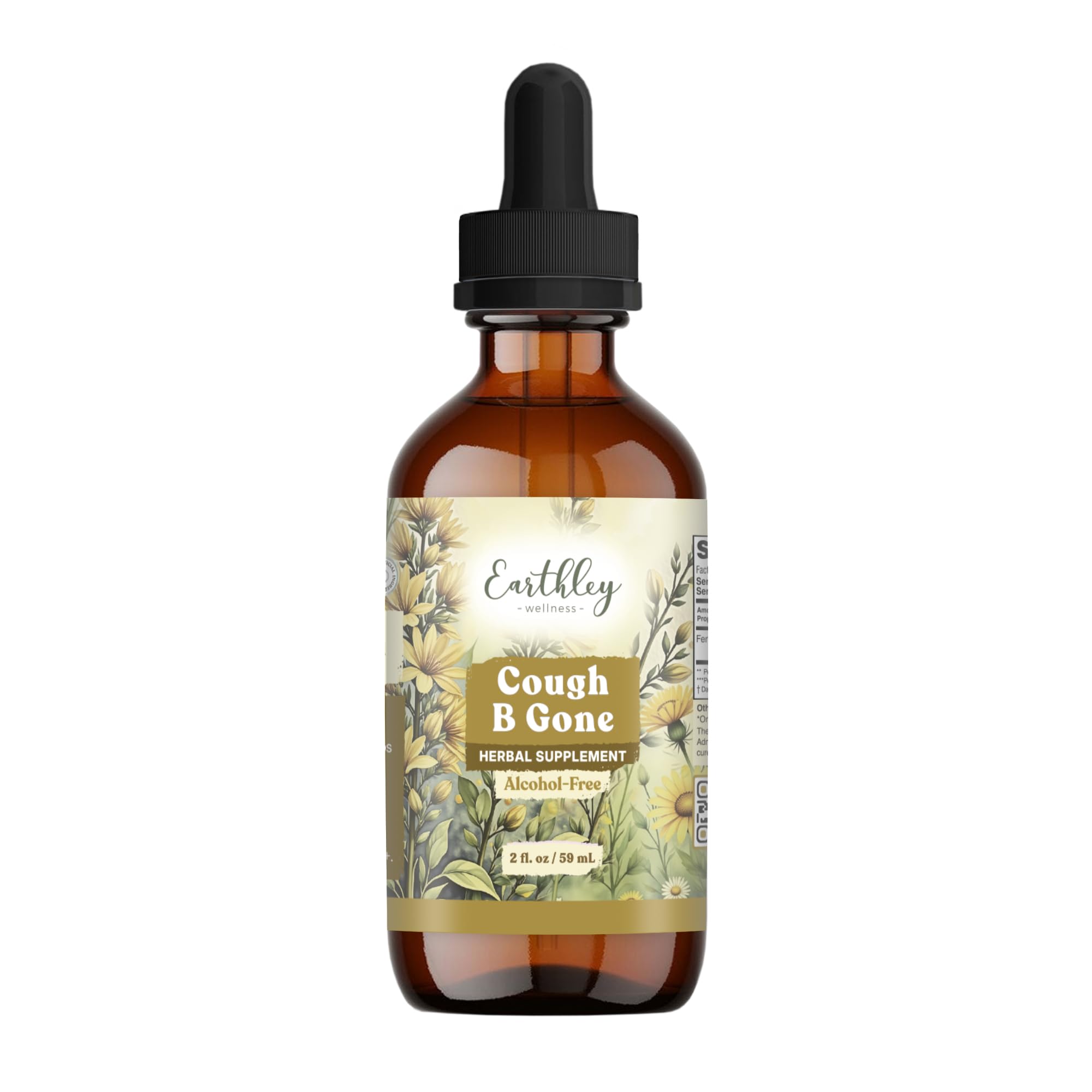 Earthley Wellness Cough-B-Gone bottle ready for family use and gentle relief.
