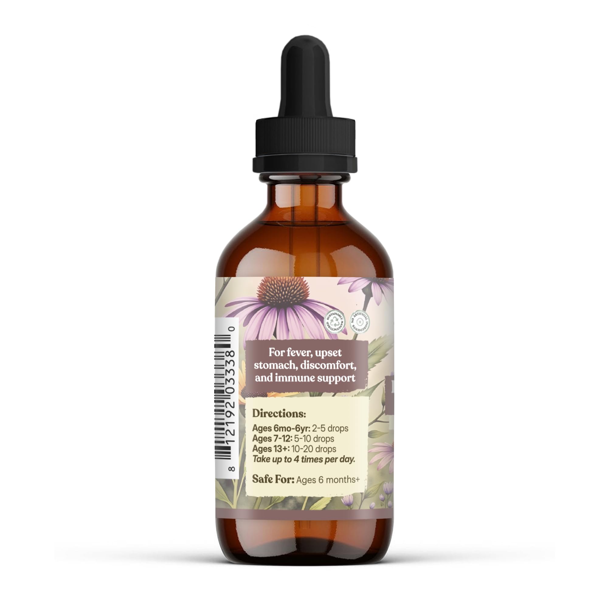 Earthley Wellness Feel Better Fast dropper pouring demonstrates simple dosing for busy days.