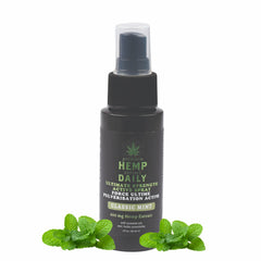 Earthly Body Hemp Daily Ultimate Strength Spray bottle for quick, mess-free application.