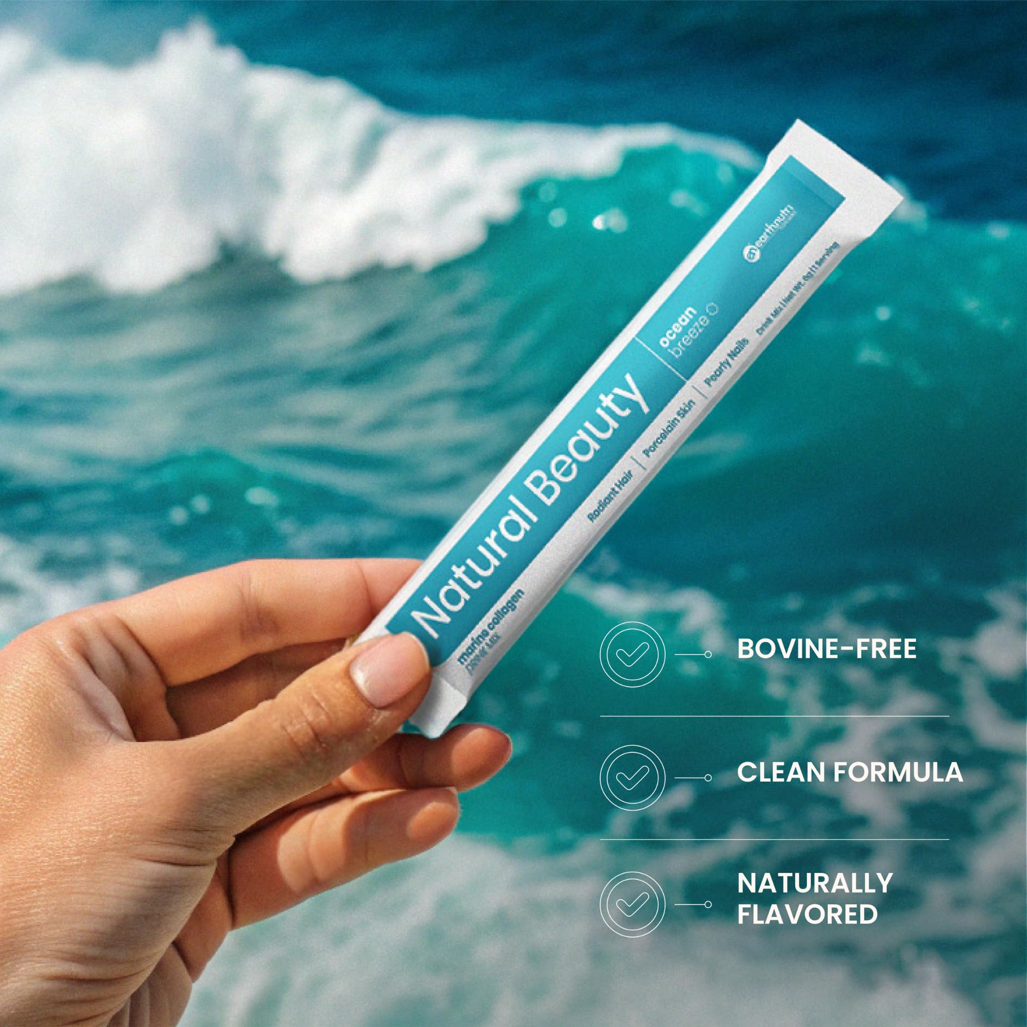 EarthNutri glass shows collagen sticks dissolving quickly