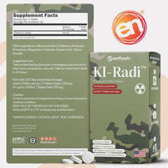 EarthNutri KI-Radi 60-tablet box ready for home or travel storage.