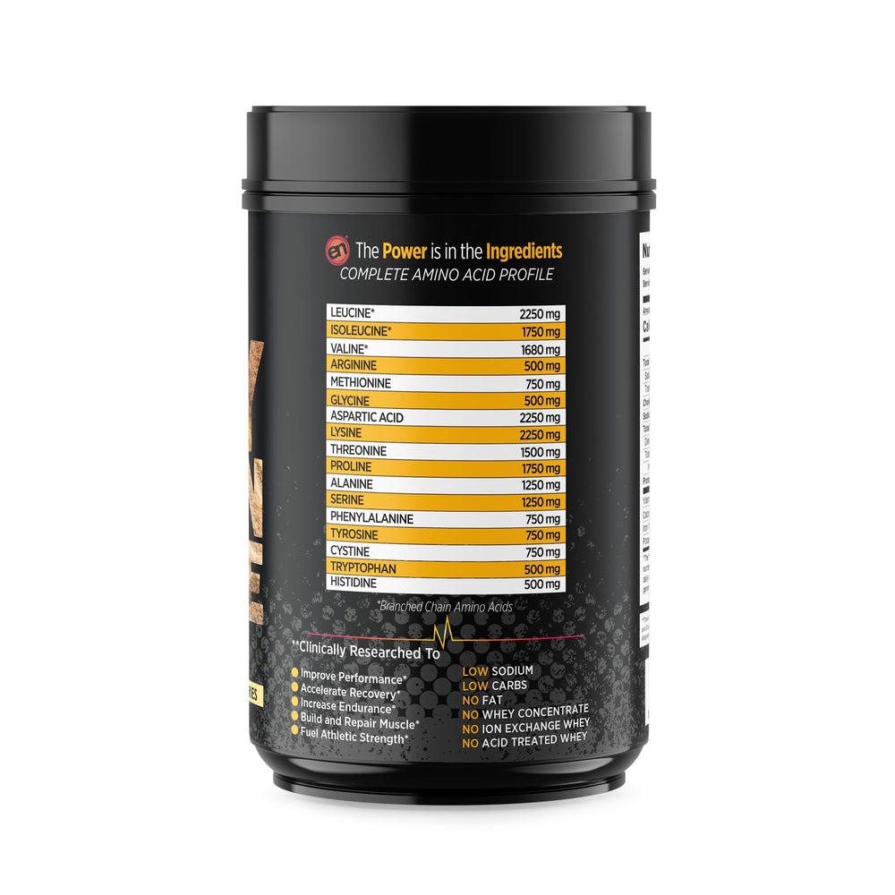 EarthNutri scoop beside a glass illustrating easy mixability with sunflower lecithin.