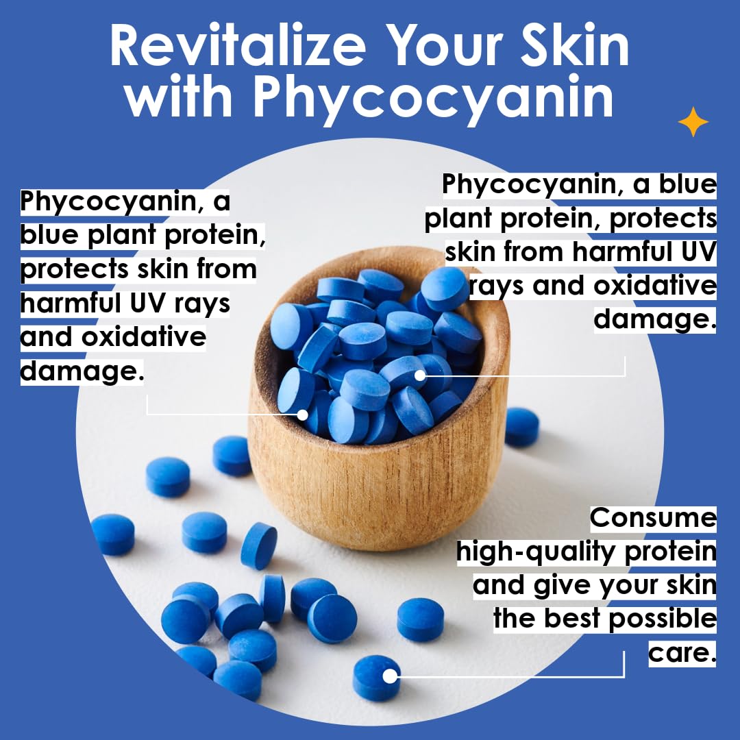 Earthrise PHYCONA bottle on a desk with a glass of water for easy daily routine.