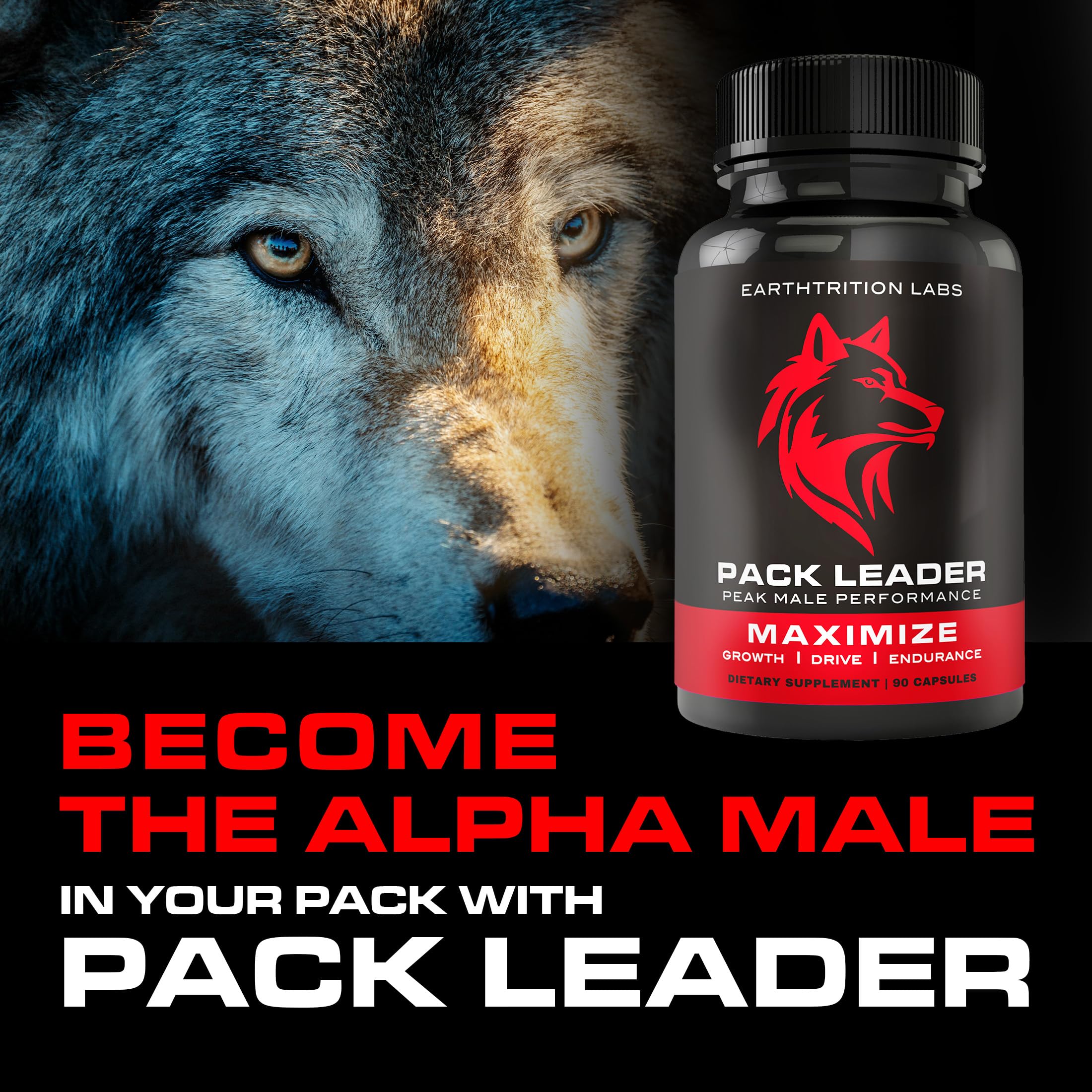 Earthtrition Labs Pack Leader back panel lists ingredients and usage guidance.