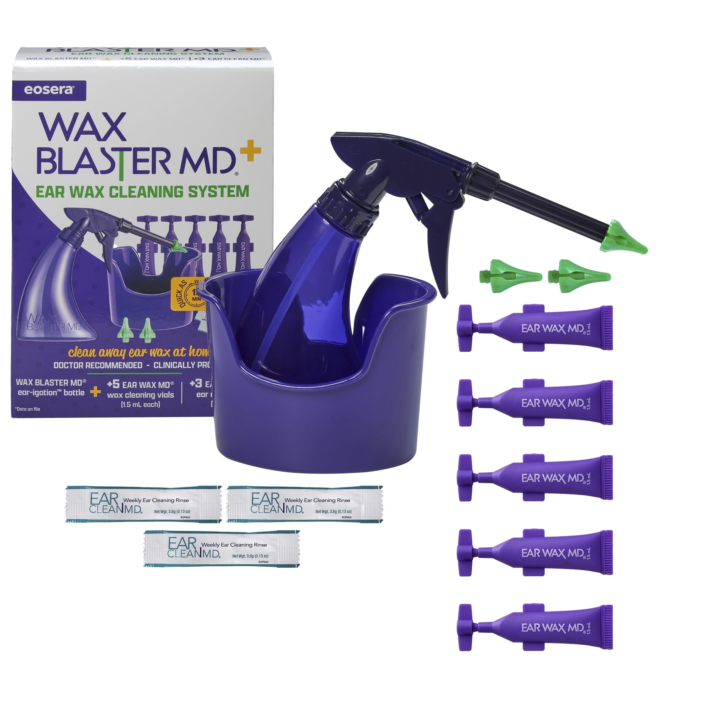 Earwax MD Wax Blaster MD bottle for gentle at-home irrigation to safely reduce wax