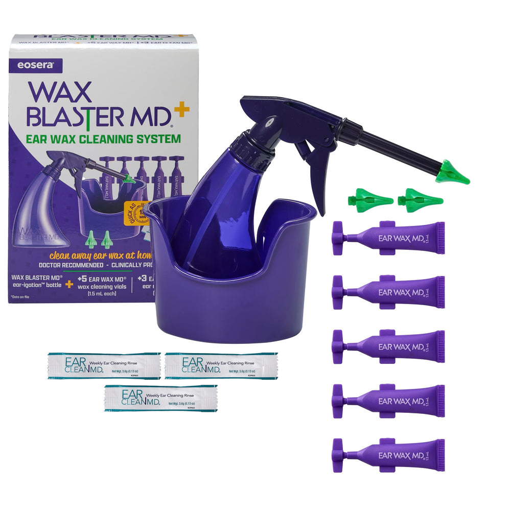 Earwax MD Wax Blaster MD bottle for gentle at-home irrigation to safely reduce wax