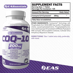 Close-up of COQ-10 capsules highlighting easy daily use.