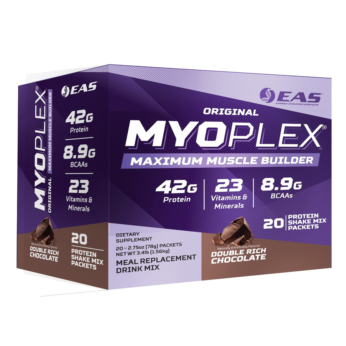 EAS Myoplex bottle being poured for a protein-rich meal replacement on the go