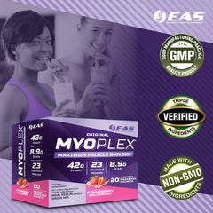 EAS Myoplex packets ready for on-the-go meal replacement