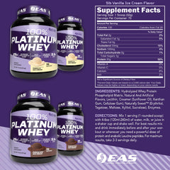 EAS Platinum whey scoop ready for quick post-workout protein