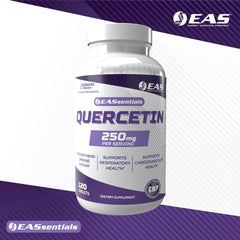 Label details of EAS Quercetin 250mg showing ingredients and cyclosome technology